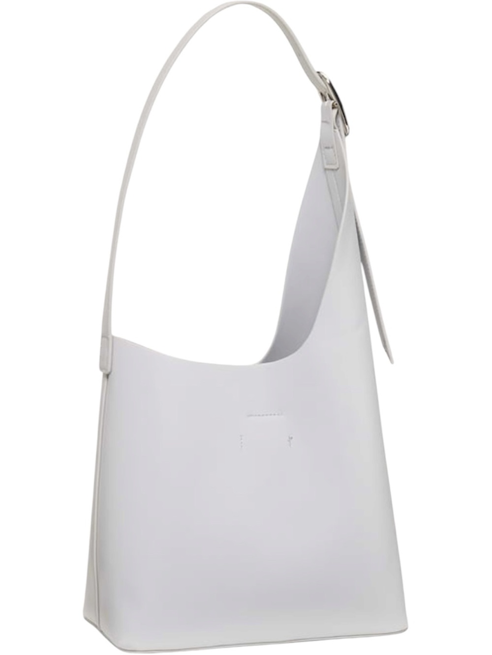 Old Navy Asymmetrical Minimalist Grey Faux Leather Shoulder Bag